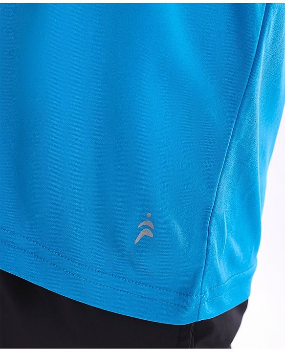 Pine Active Skin Friendly & Breathable Half Sleeves T-Shirt Text Printed - Blue