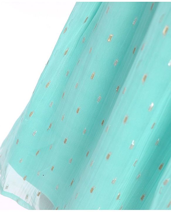 Pine Kids Half Sleeves Party Dress - Turqouise
