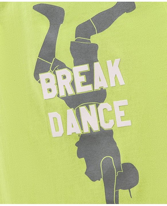 Pine Kids Sleeveless Biowashed T-Shirt Text Print - Green