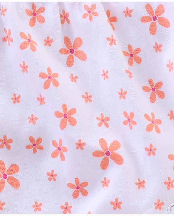 Babyhug 100% Cotton Sleeveless Rompers Floral Print Pack Of 2 - Multicolor