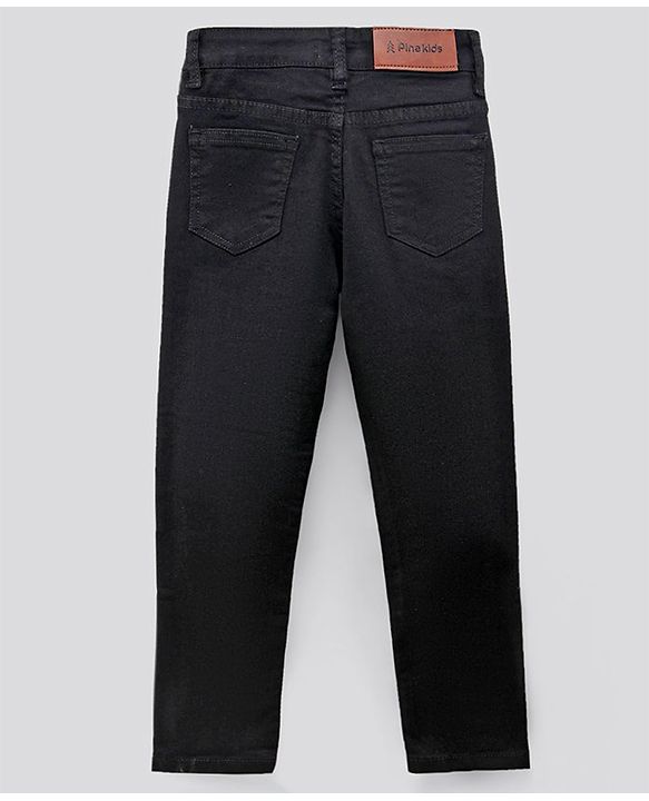 Pine Kids Full Length Solid Jeans - Black