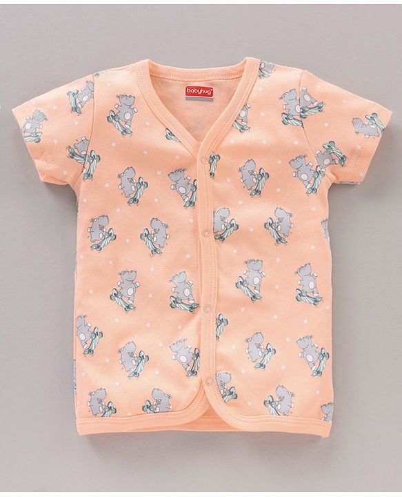 Babyhug 100%Cotton Half Sleeves Vests Pack of 3 - Multicolour