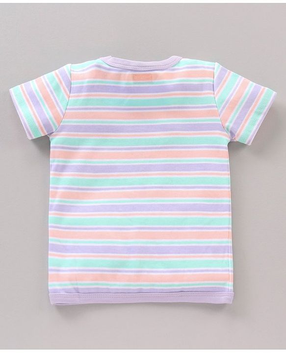 Babyhug 100%Cotton Half Sleeves Vests Pack of 3 - Multicolour