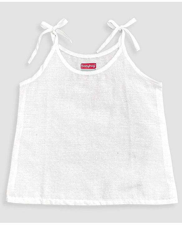 Babyhug 100% Cotton Sleeveless Jhabla Solid Pack of 5 - White