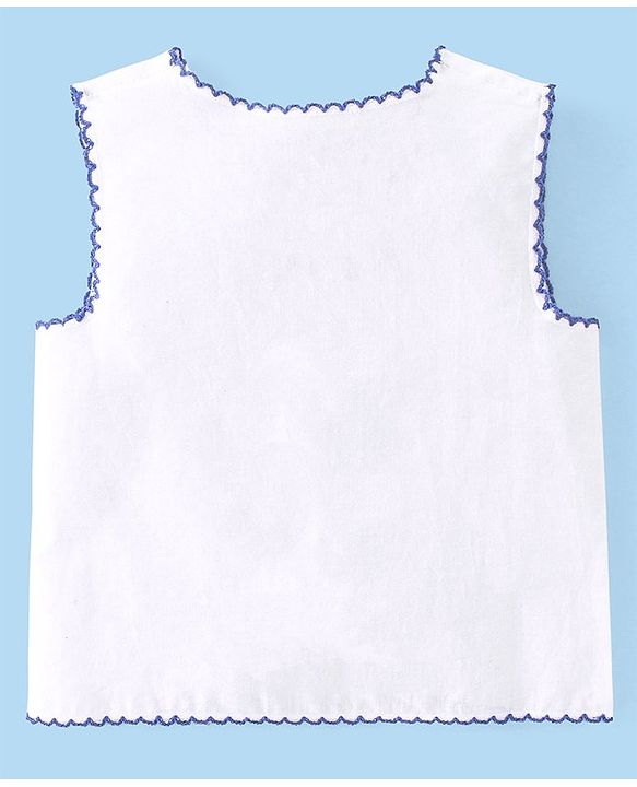 Babyhug Sleeveless 100% Cotton Jhablas Pack Of 5 - White