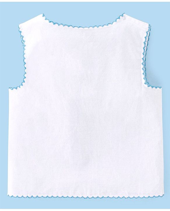Babyhug Sleeveless 100% Cotton Jhablas Pack Of 5 - White