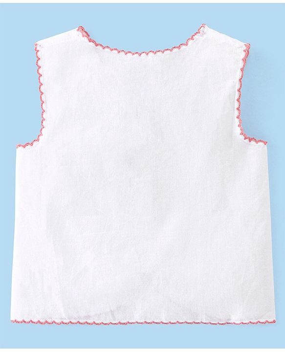 Babyhug Sleeveless 100% Cotton Jhablas Pack Of 5 - White