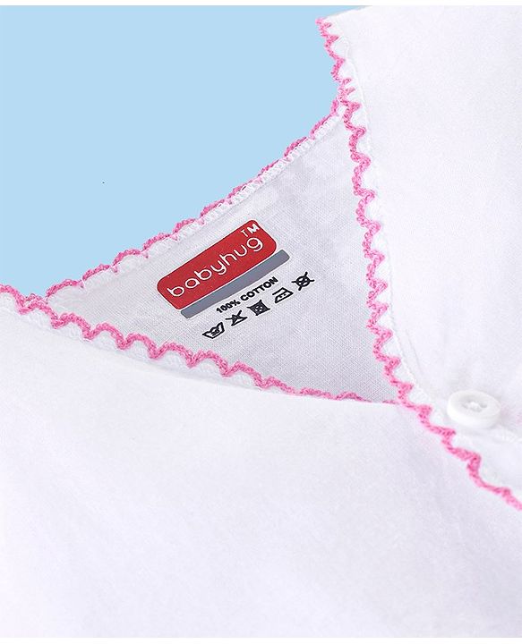 Babyhug Sleeveless 100% Cotton Jhablas Pack Of 5 - White