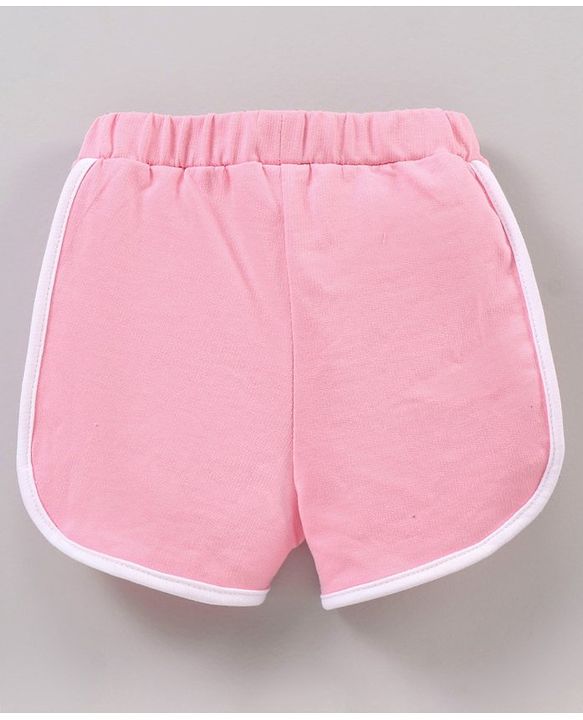 Babyhug Shorts Text Applique - Pink