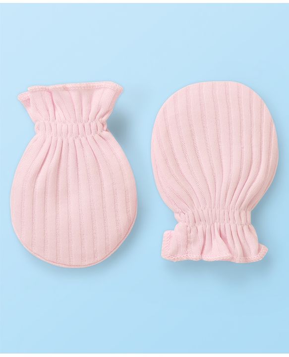 Babyhug 100% Cotton Cap Mitten & Booties Set Solid & Embroidered Blue - Diameter 14 cm