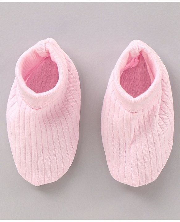 Babyhug 100% Cotton Cap Mitten & Booties Set Solid & Embroidered Blue - Diameter 17 cm