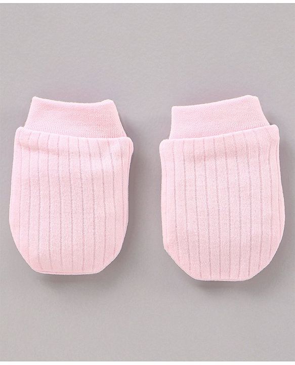 Babyhug 100% Cotton Cap Mitten & Booties Set Solid & Embroidered Blue - Diameter 17 cm