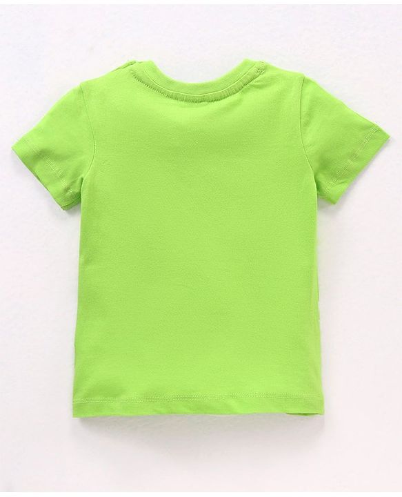 Babyhug Half Sleeves T-Shirt Astronaut Print - Green