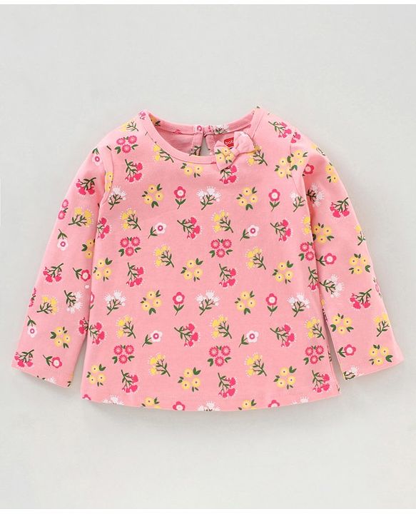 Babyhug Full Sleeves Top Floral Print Pack of 2  - Multicolor