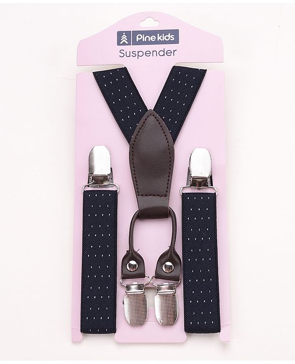 Pine Kids Suspender - Navy Black