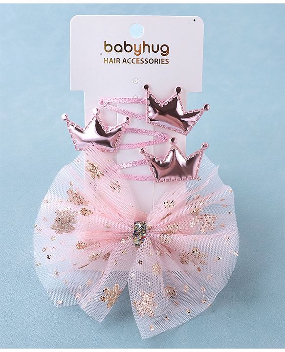 Babyhug Free Size Hair Accessories Combo Set - Pink