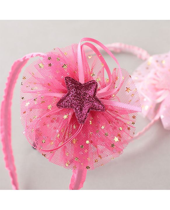 Babyhug Floral Hair Bands Pack Of 2 - Pink