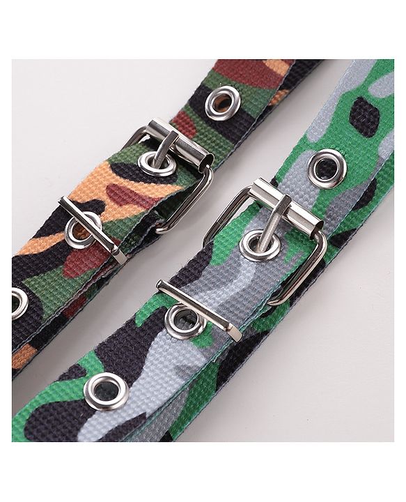 Babyhug Camouflage Belts Pack Of 2 - Multicolour