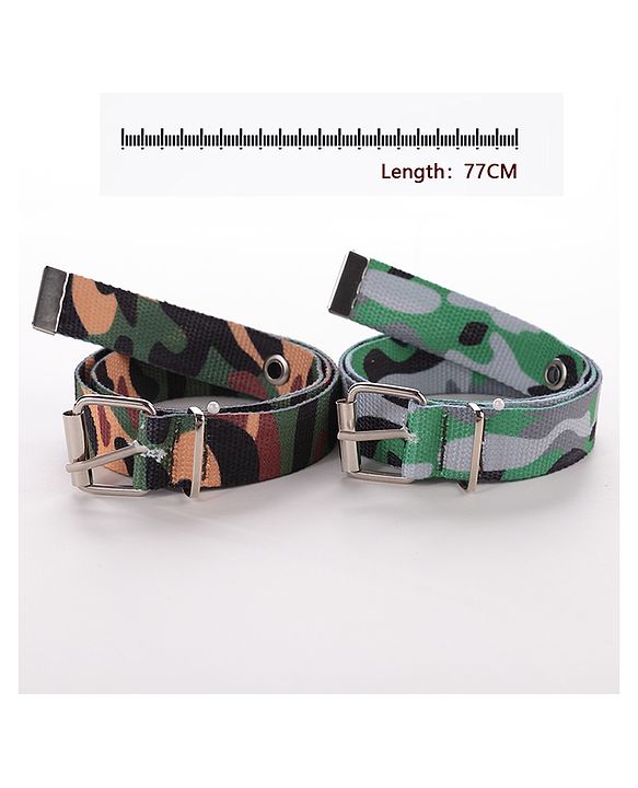 Babyhug Camouflage Belts Pack Of 2 - Multicolour