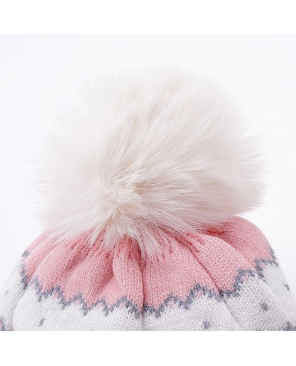 Babyhug Striped Woollen Cap Mutlicolour - Diameter 10 cm