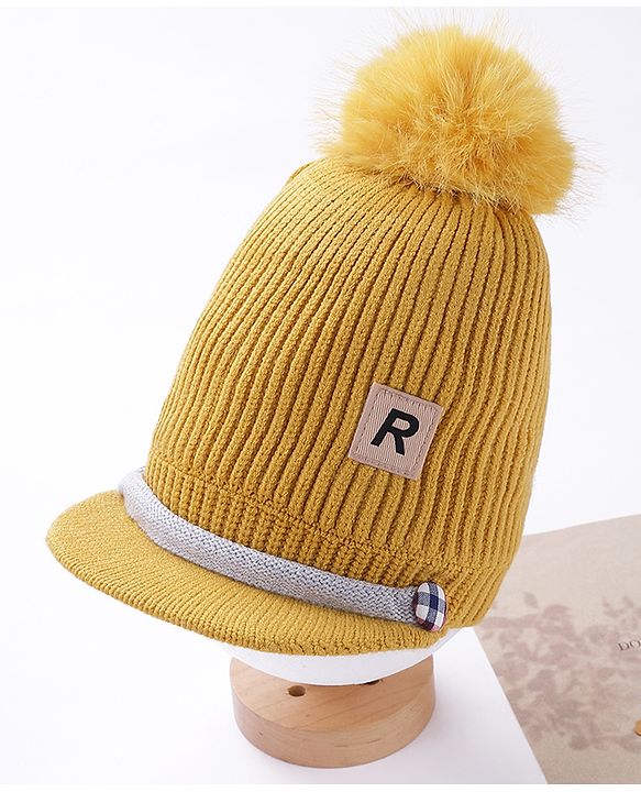 Babyhug Woollen Cap Brown  - Diameter 12 cm