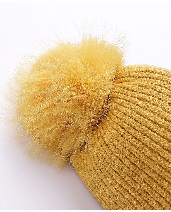 Babyhug Woollen Cap Brown  - Diameter 12 cm