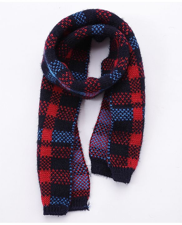 Babyhug Woollen Cap Gloves With Muffler Multicolour - Cap Diameter 8.5 cm