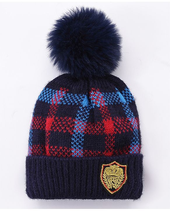 Babyhug Woollen Cap Gloves With Muffler Multicolour - Cap Diameter 8.5 cm