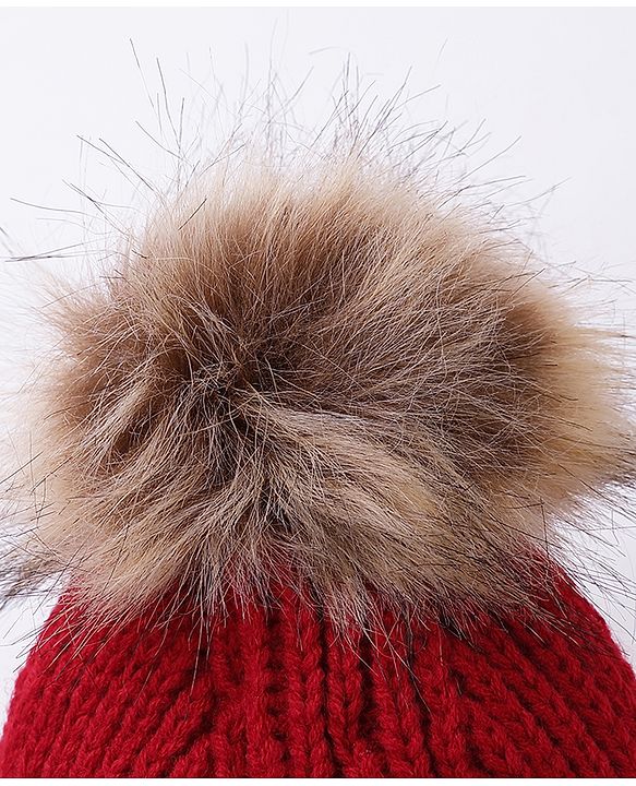 Babyhug Woollen Cap Gloves With Muffler Solid Red - Cap Diameter 10.5 cm