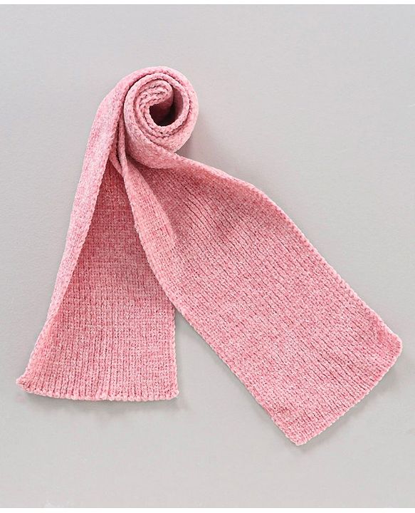 Babyhug Cotton Woollen Cap Muffler and Gloves Set Pink - Circumference 44 cm