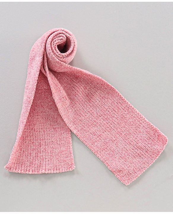 Babyhug Cotton Woollen Cap Muffler and Gloves Set Pink - Circumference 44 cm
