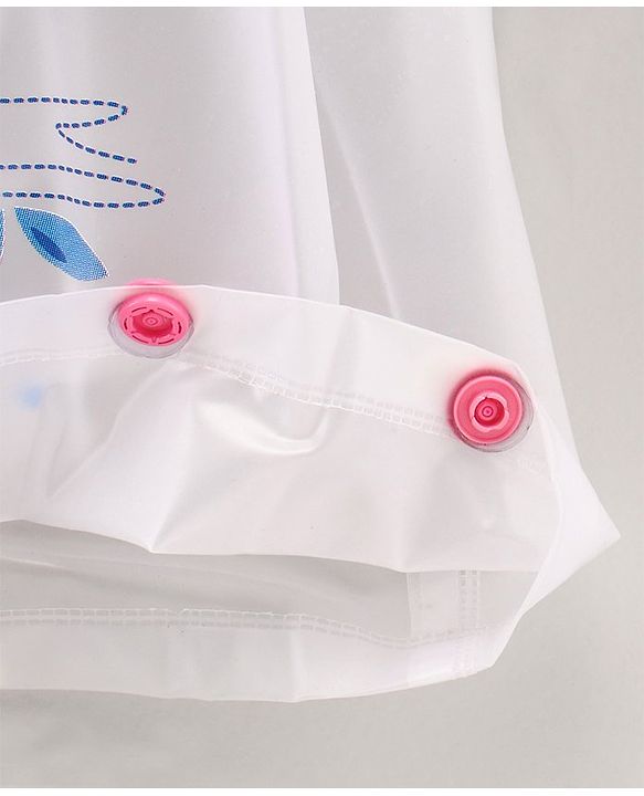 Babyhug Full Sleeves Hooded Raincoat Owl Print - Pink