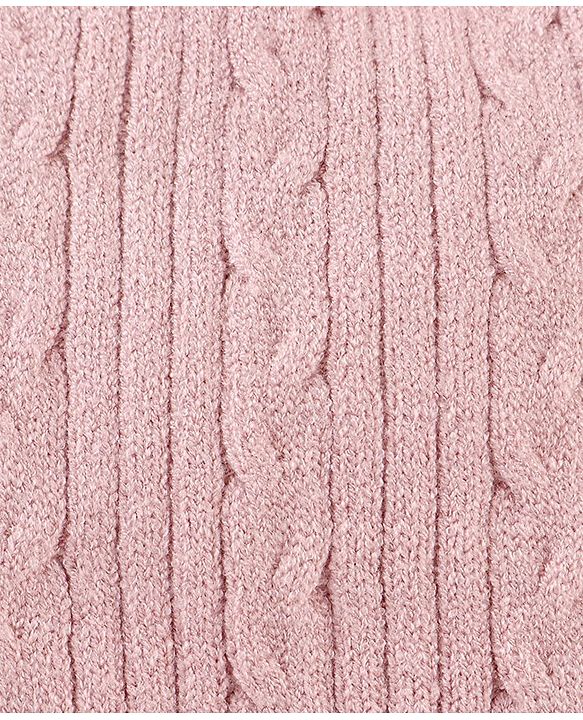 Babyhug Sweater Knit Booties Leggings - Pink