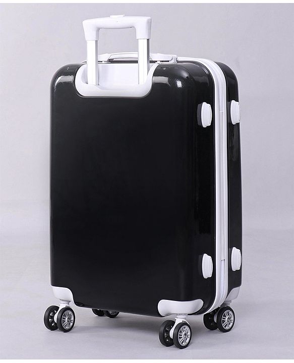 Pine Kids Trolley Luggage Bags Black - 22 inch| Shock Resistant| Telescopic Handle| Water Resistant| Easy Zipper Closure| Durable Wheels| Number Lock
