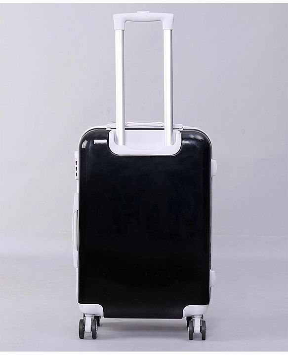 Pine Kids Trolley Luggage Bags Black - 22 inch| Shock Resistant| Telescopic Handle| Water Resistant| Easy Zipper Closure| Durable Wheels| Number Lock