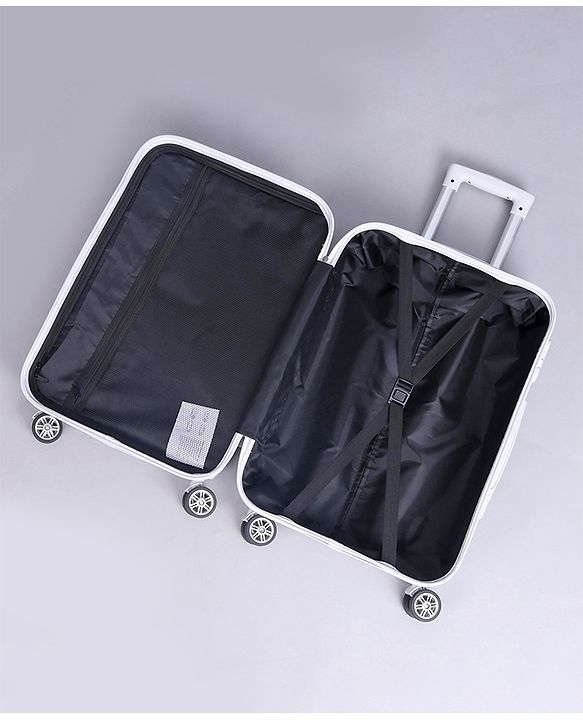 Pine Kids Trolley Luggage Bags Black - 22 inch| Shock Resistant| Telescopic Handle| Water Resistant| Easy Zipper Closure| Durable Wheels| Number Lock