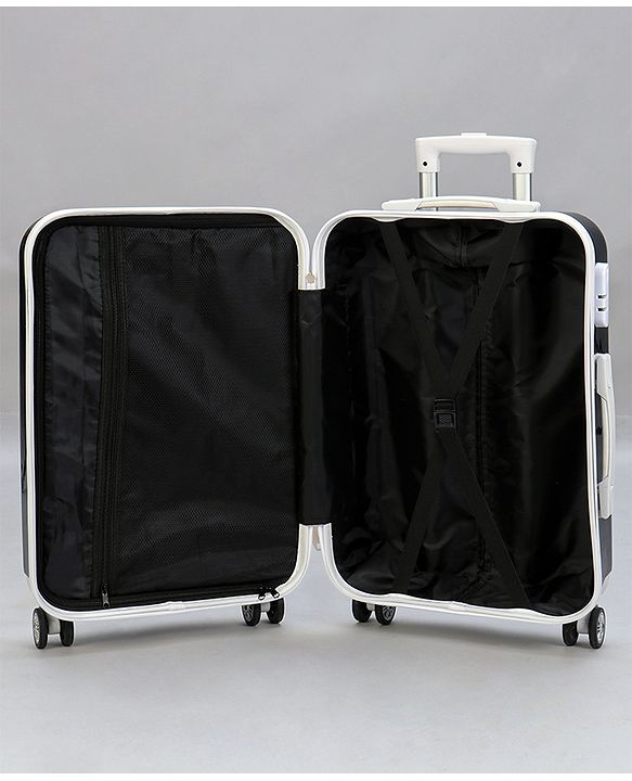 Pine Kids Trolley Luggage Bags Black - 22 inch| Shock Resistant| Telescopic Handle| Water Resistant| Easy Zipper Closure| Durable Wheels| Number Lock