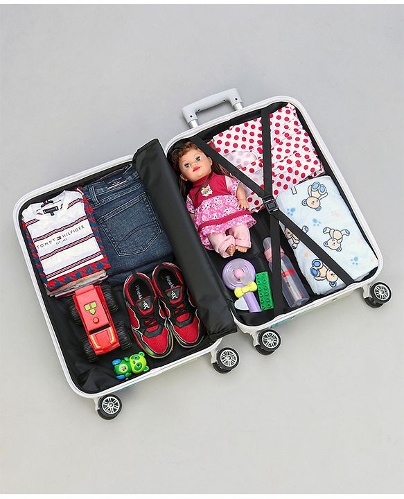 Pine Kids Trolley Luggage Bags Blue - 22 inch| Shock Resistant| Telescopic Handle| Water Resistant| Easy Zipper Closure| Durable Wheels| Number Lock