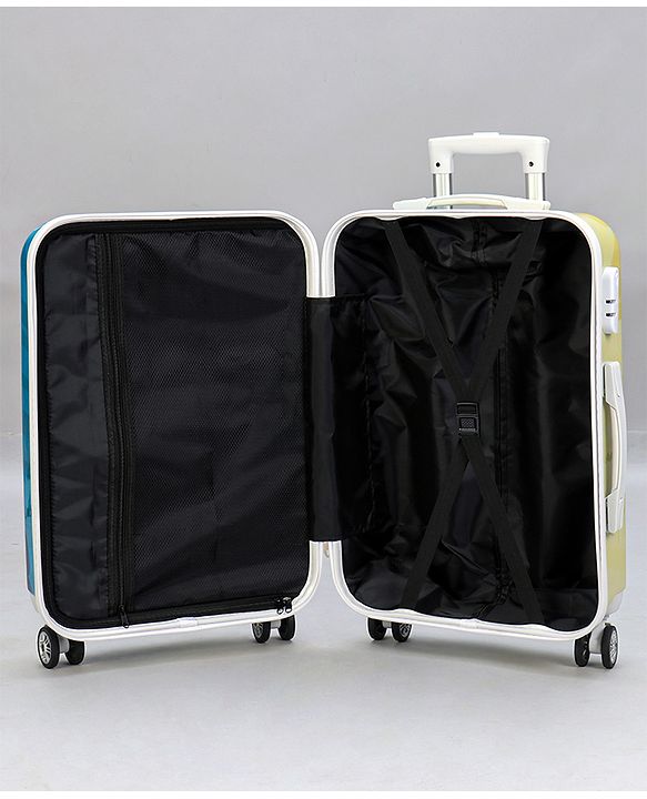 Pine Kids Trolley Luggage Bags Blue - 22 inch| Shock Resistant| Telescopic Handle| Water Resistant| Easy Zipper Closure| Durable Wheels| Number Lock