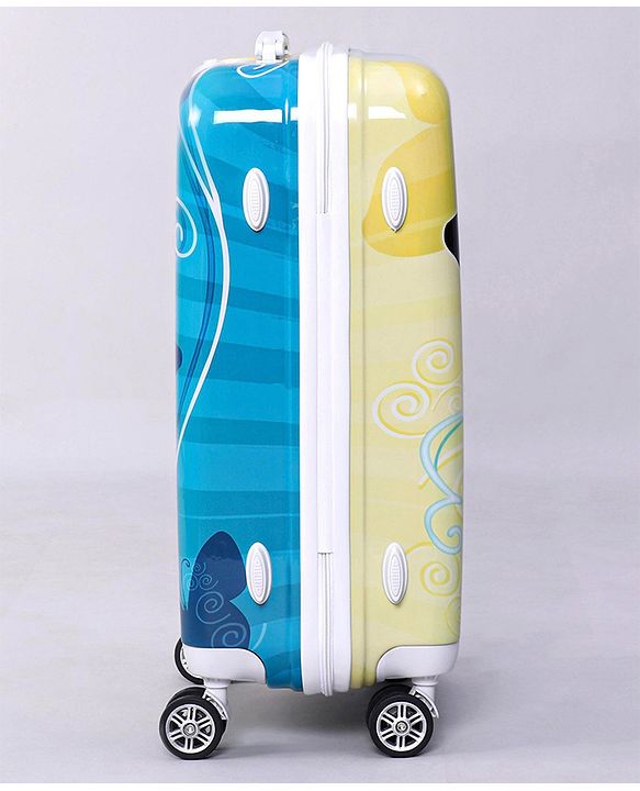 Pine Kids Trolley Luggage Bags Blue - 22 inch| Shock Resistant| Telescopic Handle| Water Resistant| Easy Zipper Closure| Durable Wheels| Number Lock