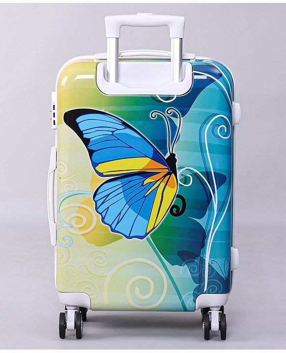 Pine Kids Trolley Luggage Bags Blue - 22 inch| Shock Resistant| Telescopic Handle| Water Resistant| Easy Zipper Closure| Durable Wheels| Number Lock