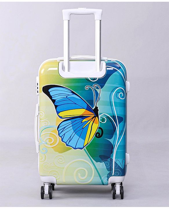 Pine Kids Trolley Luggage Bags Blue - 22 inch| Shock Resistant| Telescopic Handle| Water Resistant| Easy Zipper Closure| Durable Wheels| Number Lock