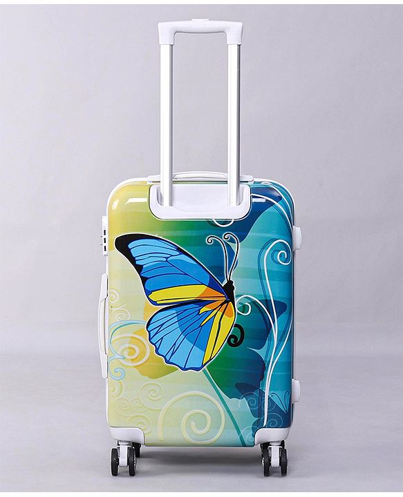 Pine Kids Trolley Luggage Bags Blue - 22 inch| Shock Resistant| Telescopic Handle| Water Resistant| Easy Zipper Closure| Durable Wheels| Number Lock