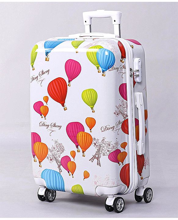 Pine Kids Trolley Luggage Bags White - 22 inch