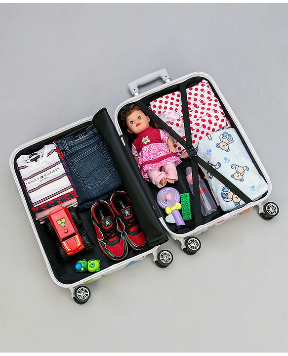 Pine Kids Trolley Luggage Bags White - 22 inch