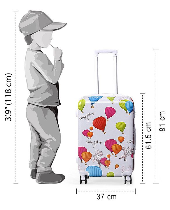 Pine Kids Trolley Luggage Bags White - 22 inch
