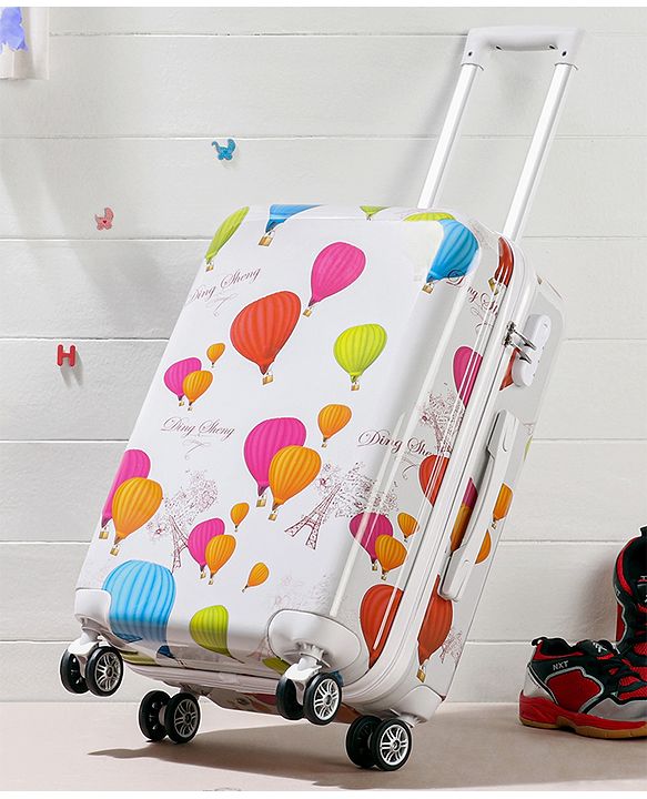 Pine Kids Trolley Luggage Bags White - 22 inch