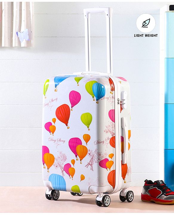 Pine Kids Trolley Luggage Bags White - 22 inch