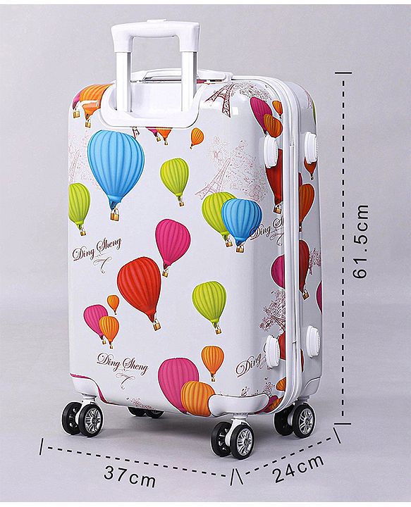 Pine Kids Trolley Luggage Bags White - 22 inch