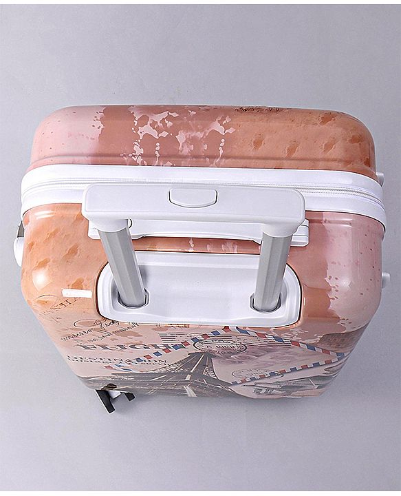 Pine Kids Trolley Luggage Bags Brown - 22 inch| Shock Resistant| Telescopic Handle| Water Resistant| Easy Zipper Closure| Durable Wheels| Number Lock